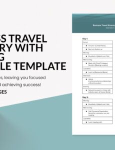 blank business event itinerary template word