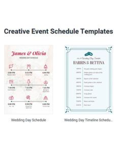 custom business event itinerary template pdf