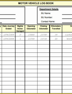 Editable Truck Driver Expense Report Template Pdf