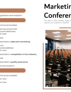 free printable business conference itinerary template  sample