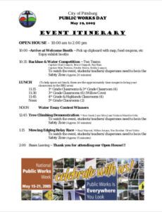 printable corporate event itinerary template doc sample