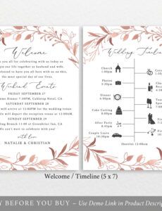 wedding photography itinerary template pdf sample