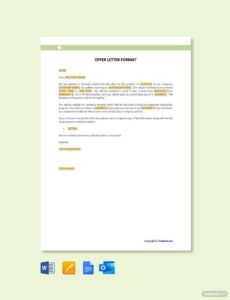 Custom Service Offer Proposal Template Word Sample