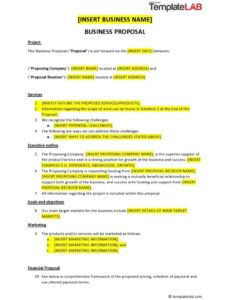 Custom Tuck Shop Business Proposal Template Word Sample
