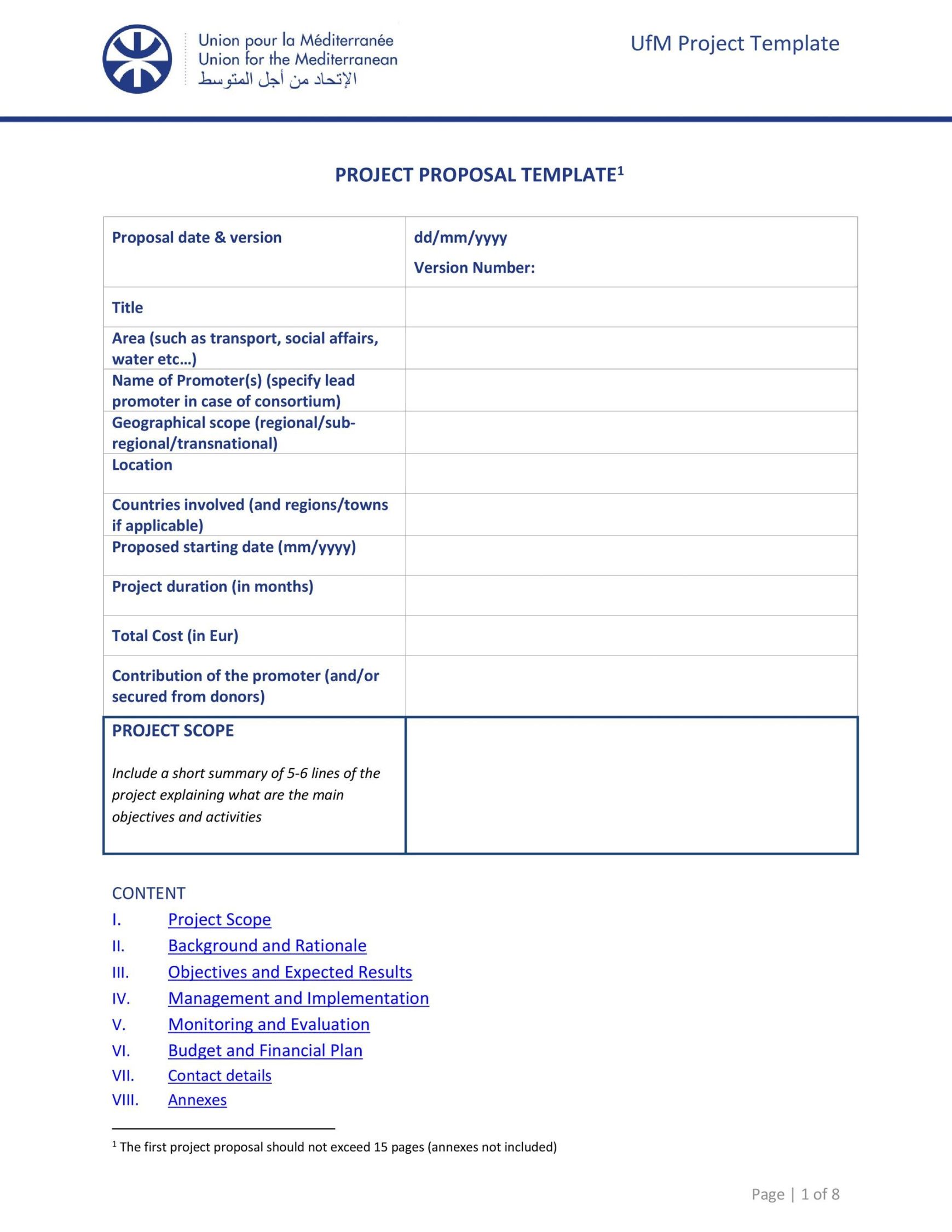 Editable Outreach Program Proposal Template  Sample