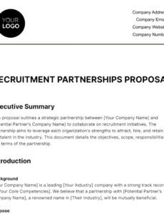 Editable Recruitment Agency Proposal Template Word Sample