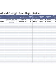 Editable Warehouse Depreciation Expense Template Doc Sample