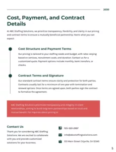 Free Blank Staff Augmentation Proposal Template Word