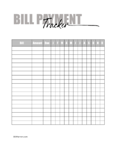 Free Editable Monthly Bill Expense Template  Sample
