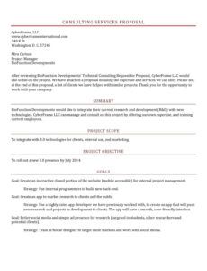 Free  Price Offer Proposal Template Doc