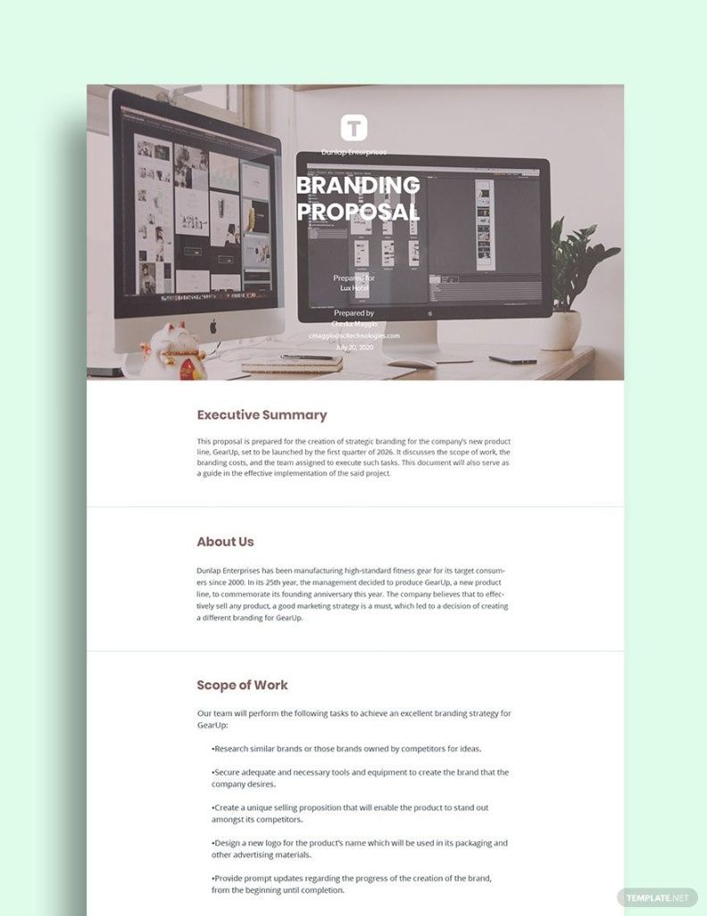 Free Printable Co Branding Proposal Template Excel