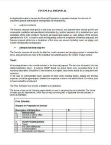 Free Printable Price Offer Proposal Template Excel