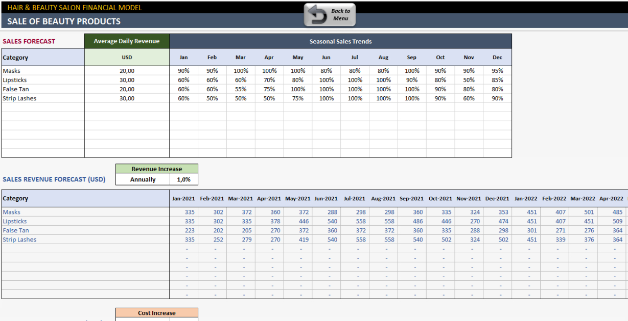 Free Printable Salon Income And Expense Sheet Template Doc