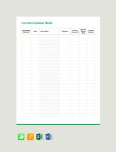 Free  Salon Income And Expense Sheet Template Doc