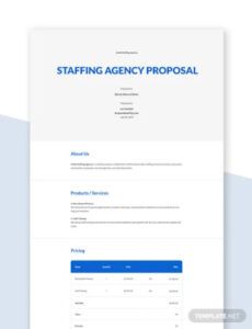 Recruitment Agency Proposal Template Word
