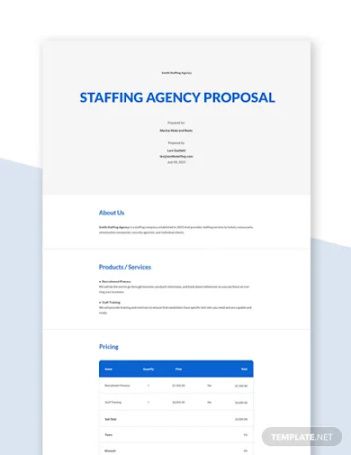 Recruitment Agency Proposal Template Word