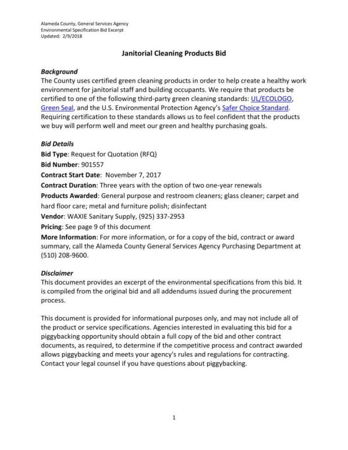 Blank Commercial Cleaning Proposal Template Doc Blank Commercial Cleaning Proposal Template Doc