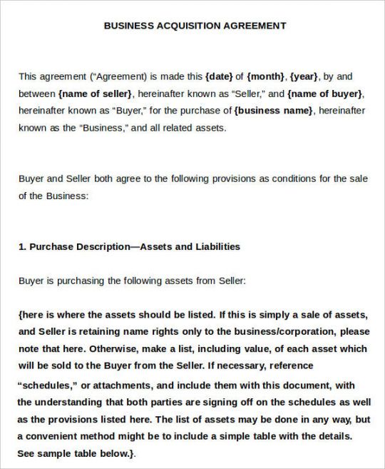 Business Acquisition Proposal Template Word Sample Business Acquisition Proposal Template Word Sample