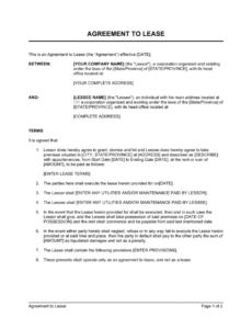 Commercial Lease Proposal Template