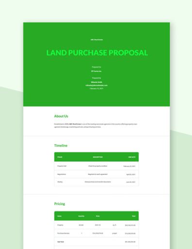 Custom Land Development Proposal Template Word Custom Land Development Proposal Template Word