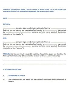 Custom Water Supply Project Proposal Template