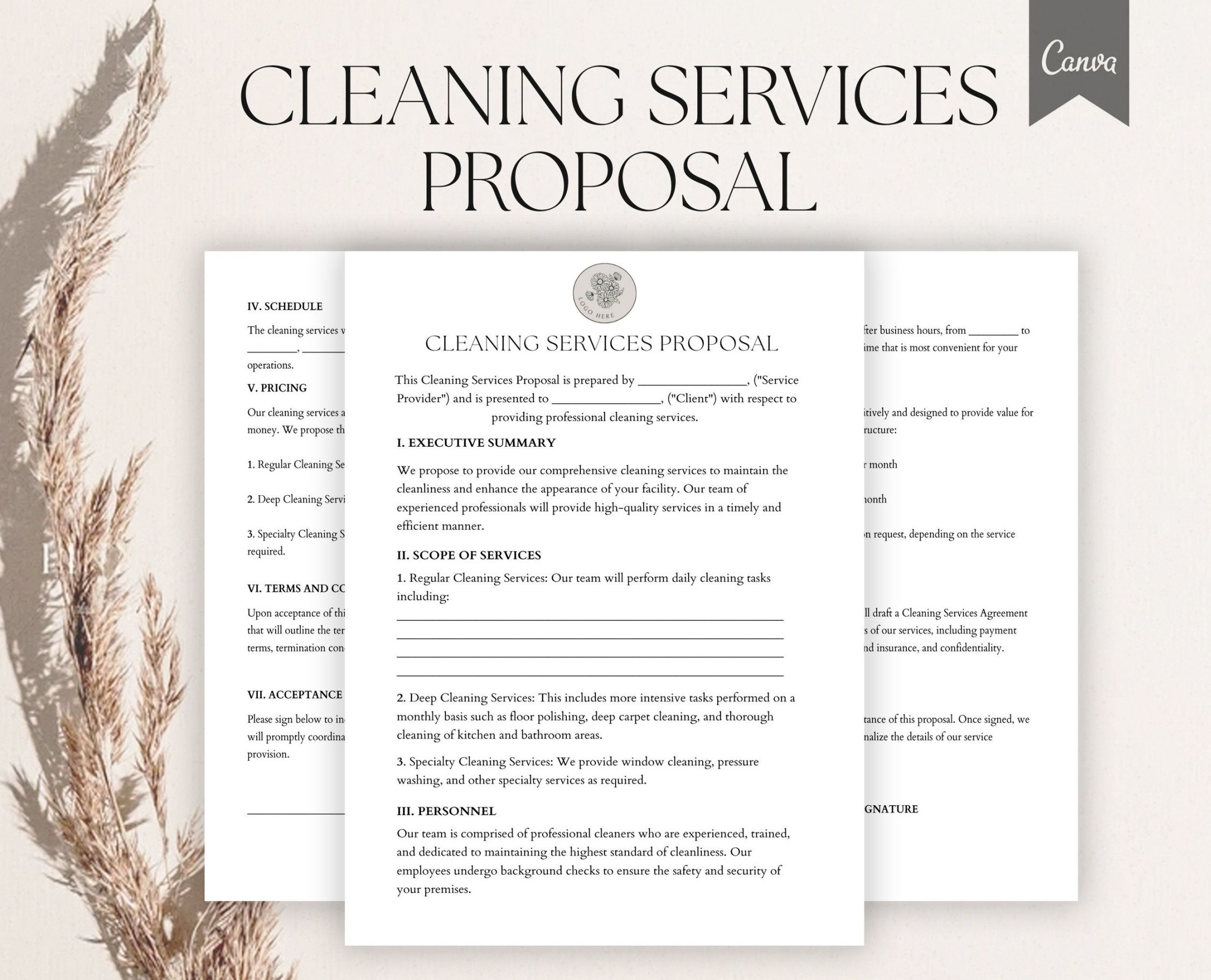 Free Blank Commercial Cleaning Proposal Template PDF Free Blank Commercial Cleaning Proposal Template Pdf