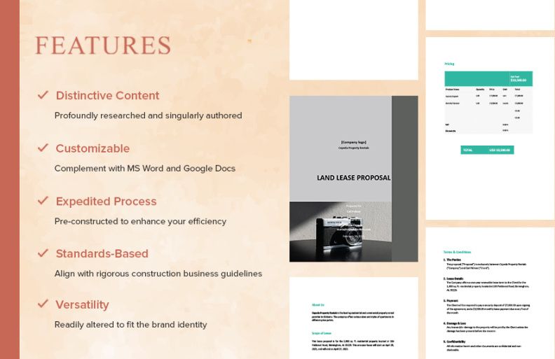 Free Blank Land Lease Proposal Template Excel Sample Free Blank Land Lease Proposal Template Excel Sample