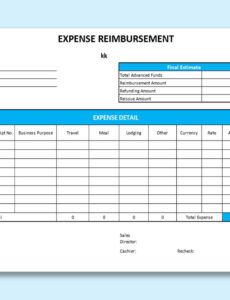 Free Blank Mileage Expense Claim Form Template Word Sample