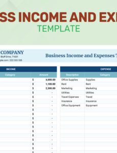 Free Editable Non Profit Expense Sheet Template