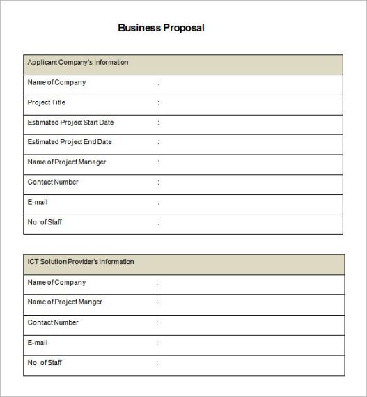 Free Printable Business Acquisition Proposal Template Excel Free Printable Business Acquisition Proposal Template Excel
