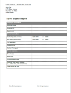 Group Travel Expense Template Excel Sample