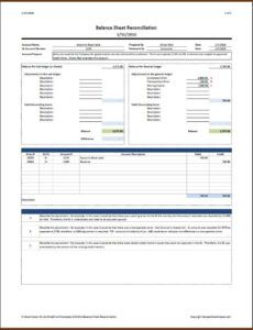 Prepaid Expense Reconciliation Template Word