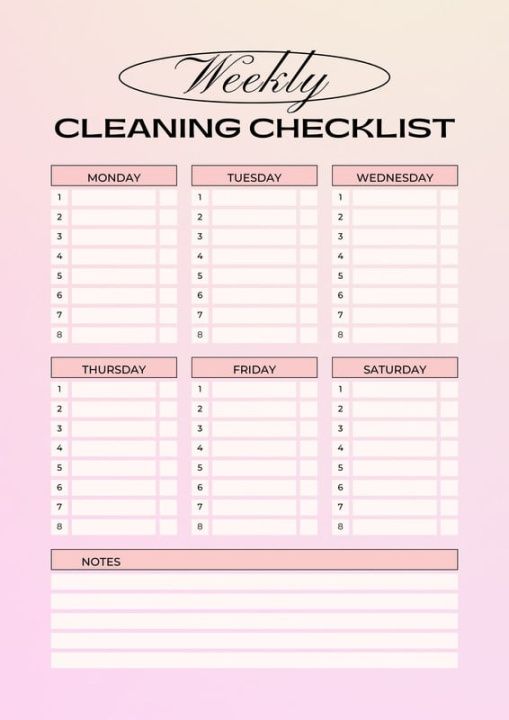 editable free printable cleaning checklist templates canva basic house cleaning list template pdf
