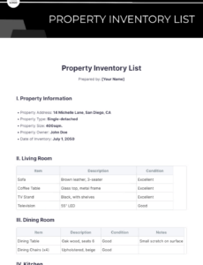 editable free property inventory list template to edit online personal property inventory list template excel