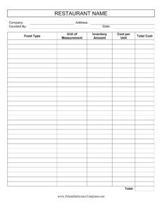 editable sample inventory form for restaurant at rick lewis blog restaurant equipment inventory list template