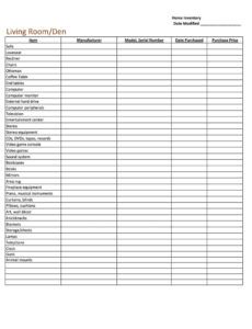 free 45 printable inventory list templates home office moving  free house moving inventory list template word