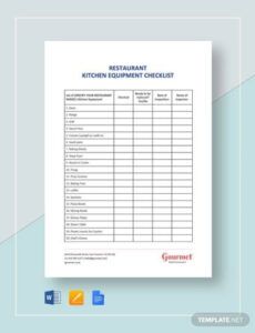 free 7 equipment checklist samples &amp;amp; templates in excel  ms word  pdf  google docs  pages kitchen equipment inventory list template doc