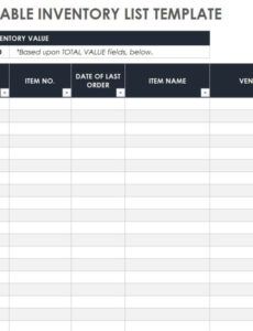 free excel inventory list template restaurant equipment inventory list template pdf