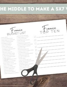 free france bucket list printable  france travel planner checklist  france travel adventure list europe travel bucket list template example