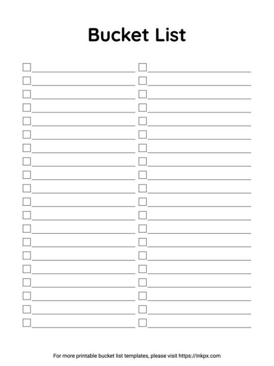 free free printable bucket list templates in pdf png and jpg formats · inkpx summer holiday bucket list template excel
