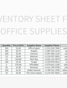 free inventory sheet for office supplies excel template and google sheets file for free download office supply inventory list template word