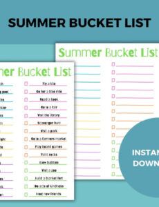free kids summer bucket list summer bucket list template printable summer kids summer bucket list template