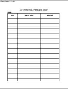 free meeting attendance list template  pdf template meeting attendance list template example