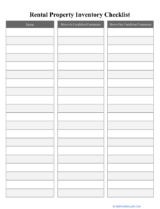 free rental property inventory checklist template  table  fill out sign online and download pdf personal property inventory list template excel