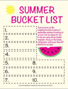 free summer bucket list printable template at marcelo mulkey blog kids summer bucket list template example