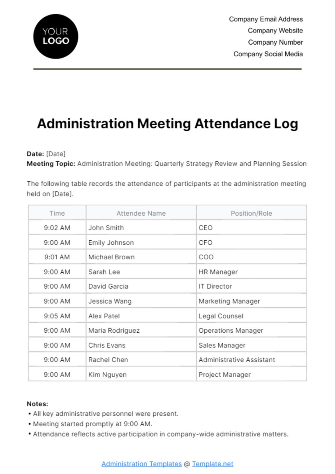 Printable Free Administration Templates To Edit Online Meeting Attendance List Template Word printable free administration templates to edit online meeting attendance list template word