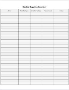 printable medical supplies inventory pdf  etsy dental supply inventory list template doc