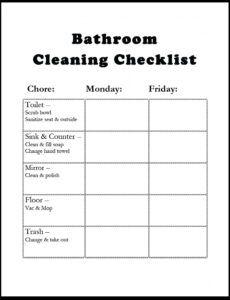 printable office housekeeping checklist spreadsheet — dbexcel housekeeper cleaning list template