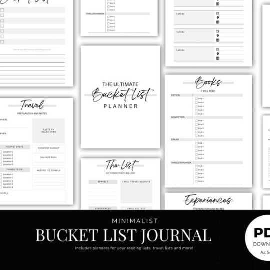 printable retirement bucket list  etsy retirement bucket list template excel