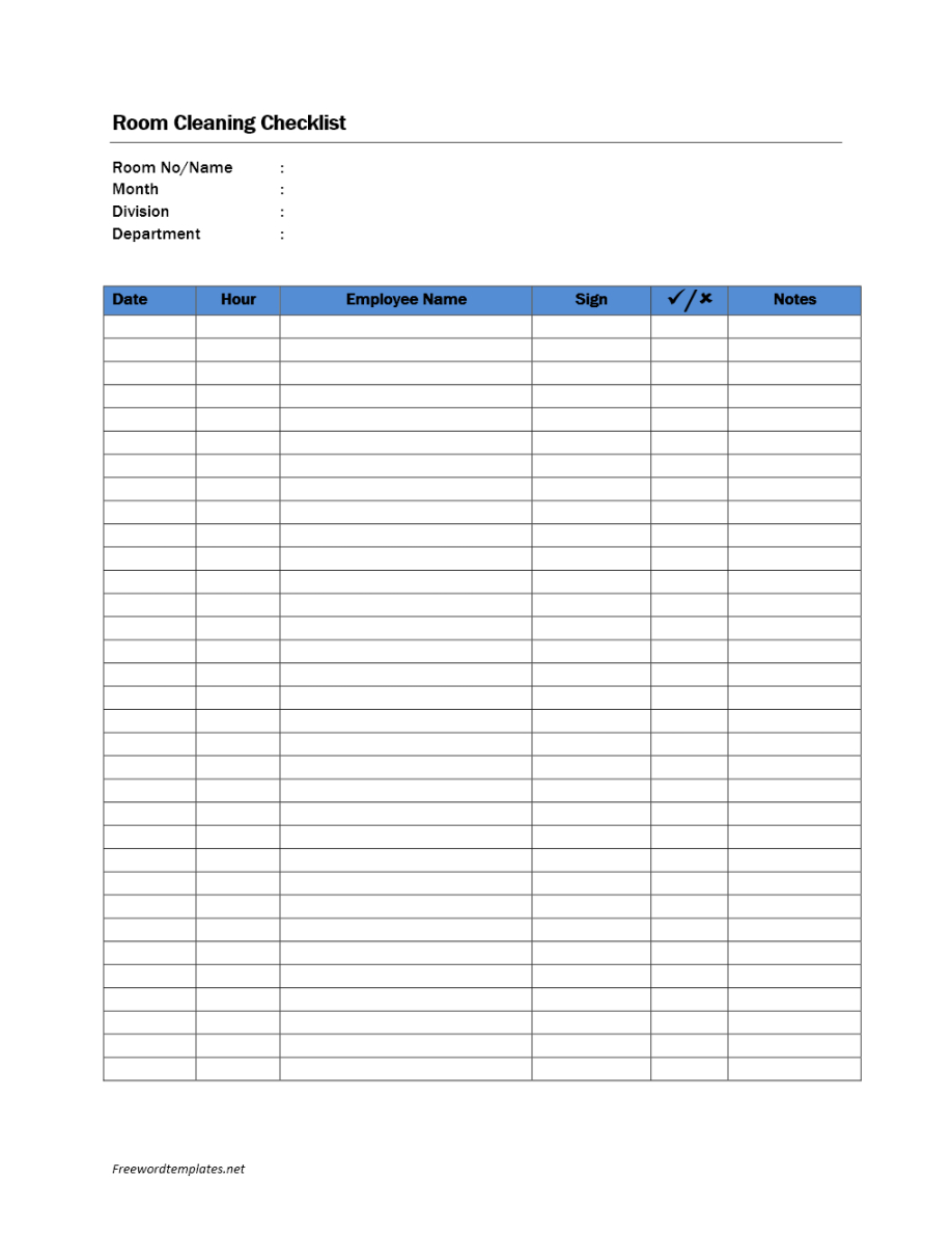 sample cleaning checklist template word housekeeper cleaning list template excel